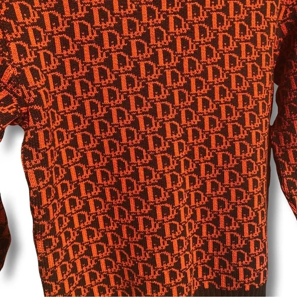 Christian Dior Vintage Monogram Trotter Logo Hand Knit Sweatshirt - Picture 12 of 16